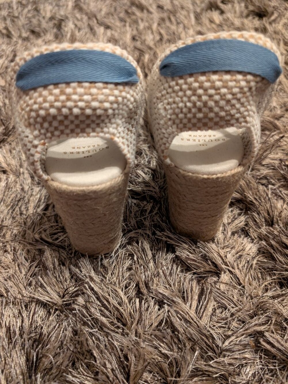 Sezane Diane Espadrilles Ecru Canvas Heart Embroidery US 8 NWOT LIMITED EDITION! - Picture 9 of 10